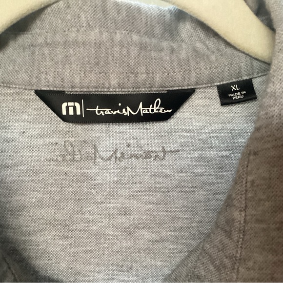TRAVIS MATHEW Mens XL Polo Shirt  Golf  short sleeve logo front and back - Picture 7 of 10
